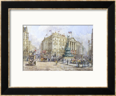 Piccadilly Circus And Shaftesbury Avenue by John Sutton Pricing Limited Edition Print image