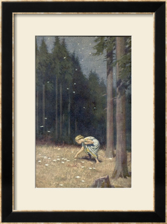 Die Sternthaler, The Child Gathers Up The Star Money by Paul Hey Pricing Limited Edition Print image