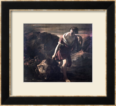 David Dragging Goliath's Head by Giovanni Lanfranco Pricing Limited Edition Print image