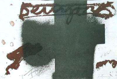 Croix Noire by Antoni Tapies Pricing Limited Edition Print image