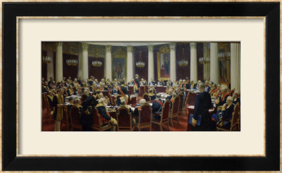The Sitting Of The Supreme Council by Ilya Efimovich Repin Pricing Limited Edition Print image