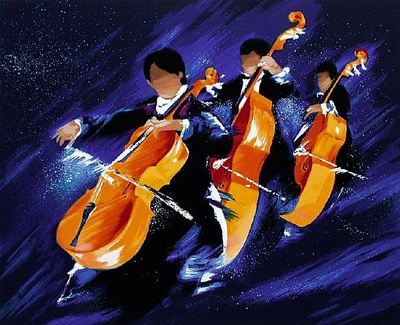 M - Trois Violoncelles by Victor Spahn Pricing Limited Edition Print image