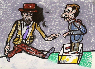 D'un Pas Decide by Antonio Segui Pricing Limited Edition Print image