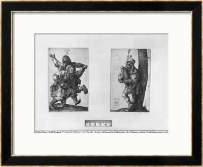 Dancing Peasants And A Bagpipe Player, 1514 by Albrecht Durer Pricing Limited Edition Print image