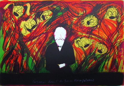 Cezanne Devant Les Grands Marsupilamis by Jean Messagier Pricing Limited Edition Print image