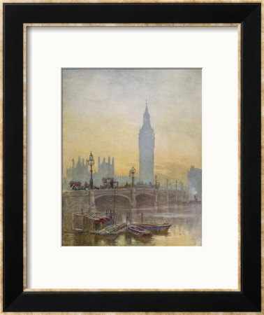 Big Ben And Westminster Bridge by Herbert Marshall Pricing Limited Edition Print image