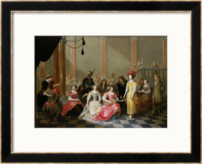An Elegant Company At Music Before A Banquet by Hieronymus Janssens Pricing Limited Edition Print image