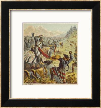 The English Forces Of King Edward I Battle Against The Scots Under William Wallace by Joseph Kronheim Pricing Limited Edition Print image