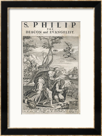 St. Philip The Deacon On The Road Between Jerusalem And Gaza by Michael Burghers Pricing Limited Edition Print image