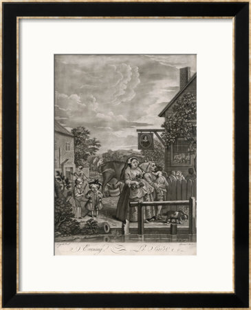Evening The Original Sadlers Wells Building by William Hogarth Pricing Limited Edition Print image