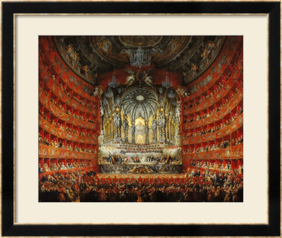 Concert Given By Cardinal De La Rochefoucauld At The Argentina Theatre In Rome by Giovanni Paolo Pannini Pricing Limited Edition Print image