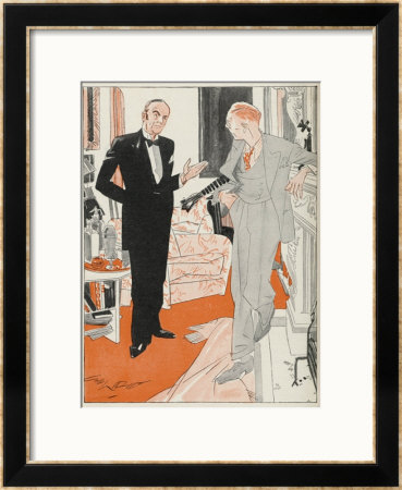 Jeeves Gives Notice When Bertie Wooster His Employer Insists On Playing The Banjolele by Gilbert Wilkinson Pricing Limited Edition Print image