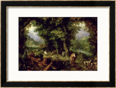 Earth Or The Earthly Paradise, 1607-08 by Jan Brueghel The Elder Pricing Limited Edition Print image