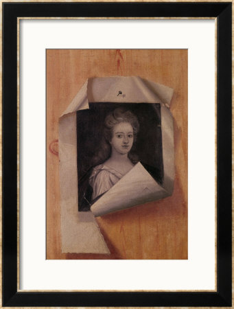 Trompe L'oeil Portrait Of A Lady by Edwaert Collier Pricing Limited Edition Print image