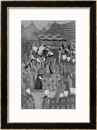 Sultan Ahmed Iii Distributing Money Before The Kiosk Of Baghdad At Circumcision Ceremonies, 1720 by Levni Pricing Limited Edition Print image
