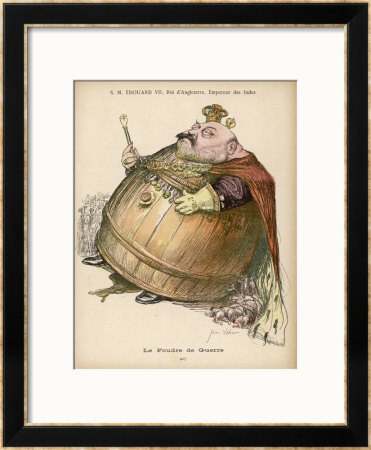 Edward Vii Depicted As An Ogre With A Body The Size Of A Barrel by Jean Veber Pricing Limited Edition Print image