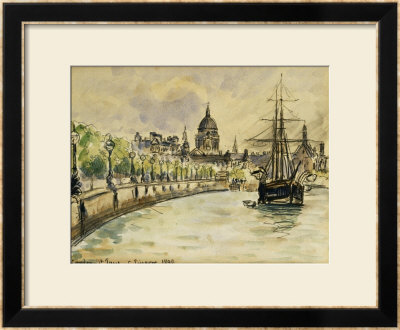 London, St.Paul's Cathedral, 1890 by Camille Pissarro Pricing Limited Edition Print image