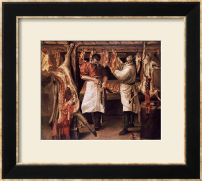 The Butcher's Shop by Annibale Carracci Pricing Limited Edition Print image