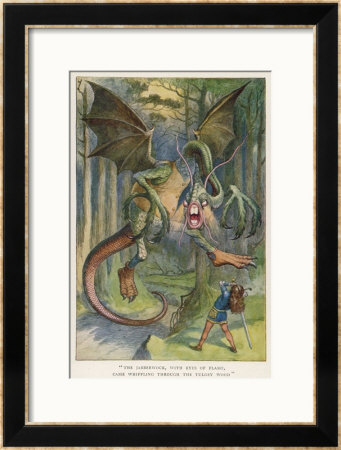 The Jabberwock With Eye Of Flame Came Whiffling Through The Tulgey Wood by John Tenniel Pricing Limited Edition Print image