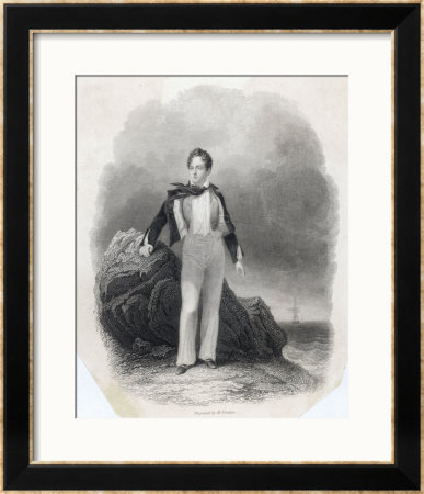 George Gordon Lord Byron English Poet In 1807 by Finden Pricing Limited Edition Print image