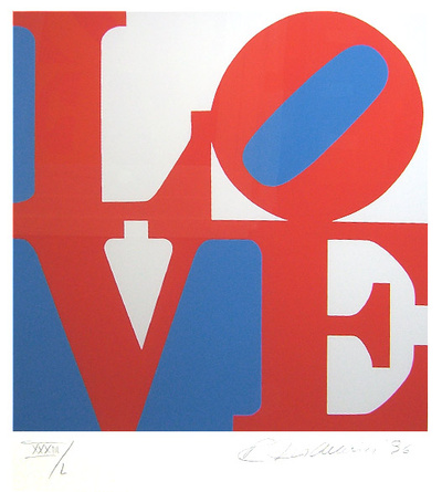 The Book Of Love, C.1996, 7/12 by Robert Indiana Pricing Limited Edition Print image