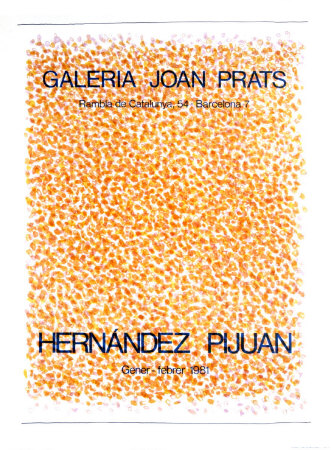 Galeria Joan Prats 1981 by Joan Hernandez Pijuan Pricing Limited Edition Print image