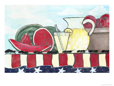 Patriotic Picnic by Kathy Hansley Pricing Limited Edition Print image