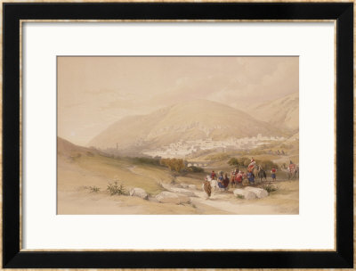 Nablous, Ancient Shechem, April 17Th 1839, Plate 42 From Volume I Of The Holy Land by David Roberts Pricing Limited Edition Print image
