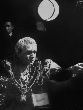 Sir Laurence Olivier, Costumed As Hamlet, Directing The Motion Picture by Nat Farbman Pricing Limited Edition Print image