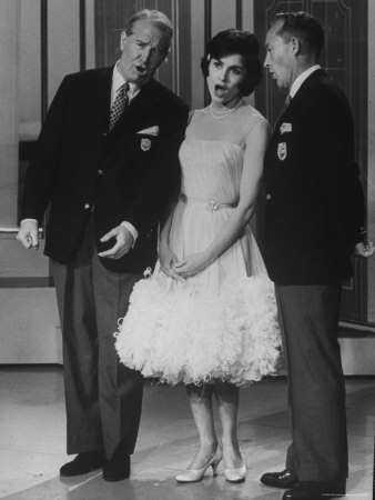 Maurice Chevalier Singing With Carol Lawrence And Bing Crosby by Allan Grant Pricing Limited Edition Print image