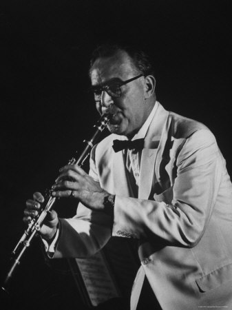Benny Goodman Playing The Clarinet At A Jazz Concert by Stan Wayman Pricing Limited Edition Print image