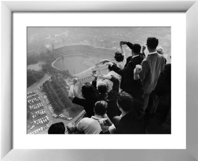University Of Pittsburgh Students Cheering Wildly From Atop Cathedral Of Learning, School's Campus by George Silk Pricing Limited Edition Print image