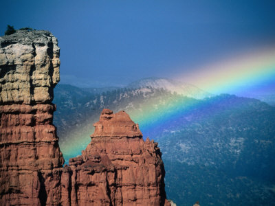 Rainbow Over Rock Formation, Bryce Canyon National Park, Usa by Levesque Kevin Pricing Limited Edition Print image