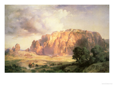 The Pueblo Of Acoma, New Mexico by Thomas Moran Pricing Limited Edition Print image