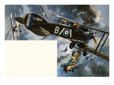 Unidentified Biplanes In Dogfight by Wilf Hardy Pricing Limited Edition Print image