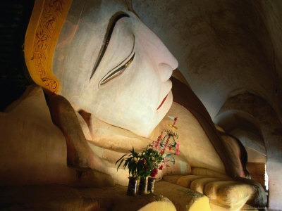 Temple Statue At Manuha Paya, Myinkaba, Mandalay, Myanmar (Burma) by Bernard Napthine Pricing Limited Edition Print image