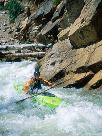 Kayaker Running The Cauldron, Colorado, Usa by Mike Tittel Pricing Limited Edition Print image