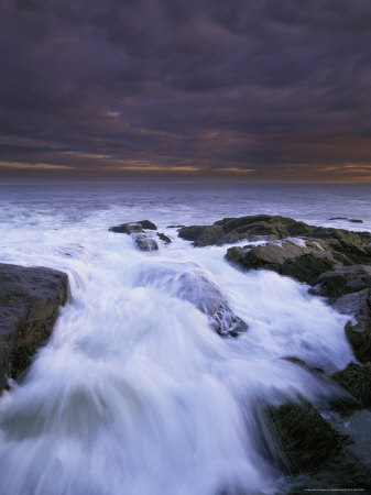 Rushing Sea Over Rocks, Magnolia, Ma by Gareth Rockliffe Pricing Limited Edition Print image