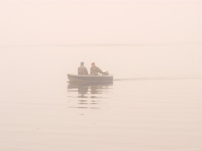 Two Men In Fishing Boat On The Lahave River by Mark Hemmings Pricing Limited Edition Print image