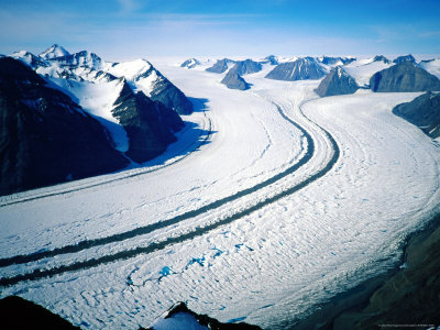 Nordenskjkold Glacier And Medial Moraine, North-East Greenland National Park, Greenland by Cornwallis Graeme Pricing Limited Edition Print image