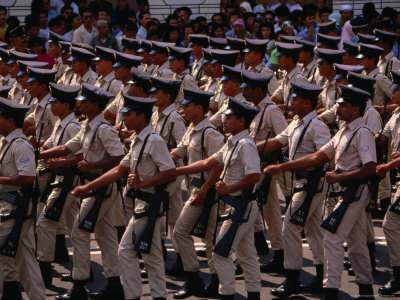 Military March During Annual Independence Day Celebrations, Kuala Lumpur, Malaysia by Chris Mellor Pricing Limited Edition Print image