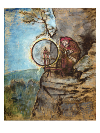 The Witch Who Spun Socks For Old Erik (Coloured Pastel On Paper) by Theodor Severin Kittelsen Pricing Limited Edition Print image