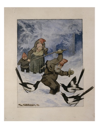 An Attack, 1891 (W/C And Ink On Paper) by Theodor Severin Kittelsen Pricing Limited Edition Print image
