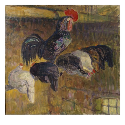 Morning In The Hen House (Oil On Canvas) by Bernhard Dorotheus Folkestad Pricing Limited Edition Print image
