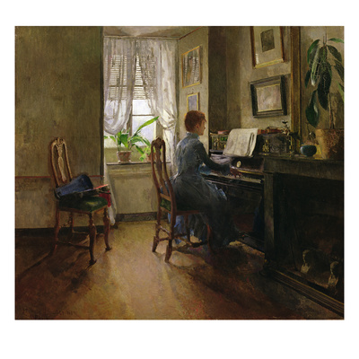 Chez Moi, 1887 (Oil On Canvas) by Harriet Backer Pricing Limited Edition Print image