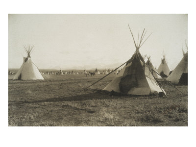Blackfoot Encampment by Edward S. Curtis Pricing Limited Edition Print image