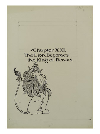 Chapter Xxi, The Lion Becomes The King Of Beasts by William W. Denslow Pricing Limited Edition Print image