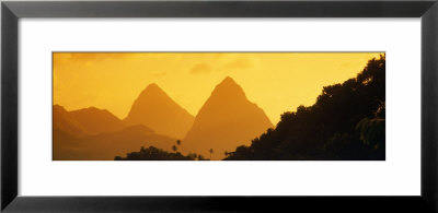 Twub Pitons, Saint Lucia, West Indies by Panoramic Images Pricing Limited Edition Print image