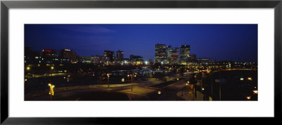 Buildings Lit Up At Night, Winnipeg, Manitoba, Canada by Panoramic Images Pricing Limited Edition Print image