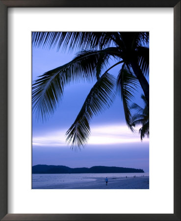 Sunset On Palm Trees Lining Beachfront At Pantai Cenang, Malaysia by Glenn Beanland Pricing Limited Edition Print image